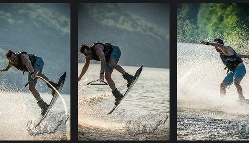 wakeboarding on Cheat Lake