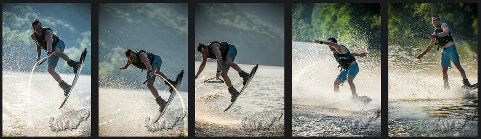 wakeboarding on Cheat Lake