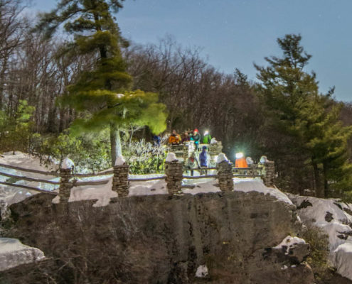 Adventure, West Virginia, Moonlit XC Skiing at Coopers Rock, WV