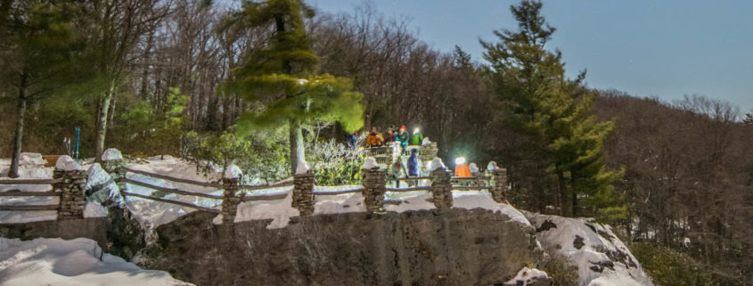 Adventure, West Virginia, Moonlit XC Skiing at Coopers Rock, WV