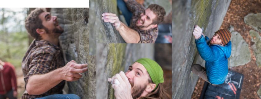 First Day at Coopers, Coopers Rock, Climbing, Bouldering, Dylan Jones, Matt Cline, Eric Fizer, by Gabe DeWitt