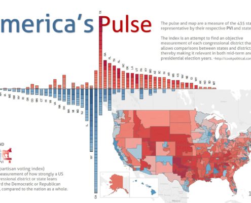 Cook partisan voting index, PVI, Partisan Voting Index, Election 2016, State Representatives, infographic, politics, by Gabe DeWitt, Tableau, PowerPoint, Data, Visualization