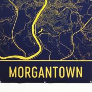 Morgantown, Mordernmapart, Map Art,